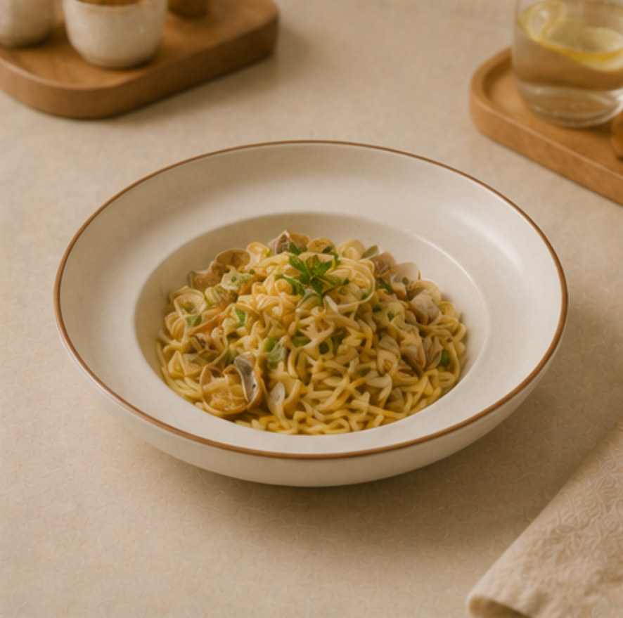 Classic Round-Rimmed Deep Dining Plate